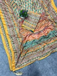 MODERN CHINON SILK DIGITAL PRINT WITH BEAUTIFUL MIRROR HANDWORK SAREE WITH UNSTITCHED BLOUSE FESTIVE WEAR WHOLESALE PRICE ETHNIC GARMENT (6)