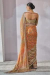 MODERN CHINON SILK DIGITAL PRINT WITH BEAUTIFUL MIRROR HANDWORK SAREE WITH UNSTITCHED BLOUSE FESTIVE WEAR WHOLESALE PRICE ETHNIC GARMENT (6)