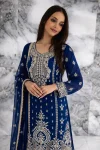 3MODERN CHINON SILK EMBROIDERY SEQUENCE WORK WITH RIVET MOTI WORK TOP SHARARA WITH DUPATTA FESTIVE WEAR WHOLESALE PRICE ETHNIC GARMENT (5)
