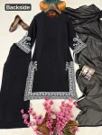MODERN CHINON SILK THREAD EMBROIDERY WORK TOP PALAZZO WITH DUPATTA FESTIVE WEAR WHOLESALE PRICE ETHNIC GARMENT (15)