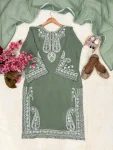 MODERN CHINON SILK THREAD EMBROIDERY WORK TOP PALAZZO WITH DUPATTA FESTIVE WEAR WHOLESALE PRICE ETHNIC GARMENT (5)