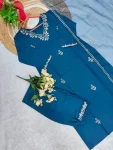 MODERN COTTON BLEND EMBROIDERY SEQUENCE WORK TOP BOTTOM WITH DUPATTA FESTIVE WEAR WHOLESALE PRICE ETHNIC GARMENT (5)