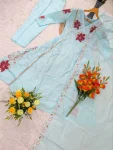 MODERN COTTON BUTTI SEQUENCE EMBROIDERED WORK TOP BOTTOM WITH DUPATTA FESTIVE WEAR WHOLESALE PRICE ETHNIC GARMENT (6)