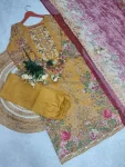 MODERN COTTON PRINT WITH EMBROIDERY SEQUENCE WORK TOP BOTTOM WITH DUPATTA OFFICE WEAR WHOLESALE PRICE ETHNIC GARMENT (2)