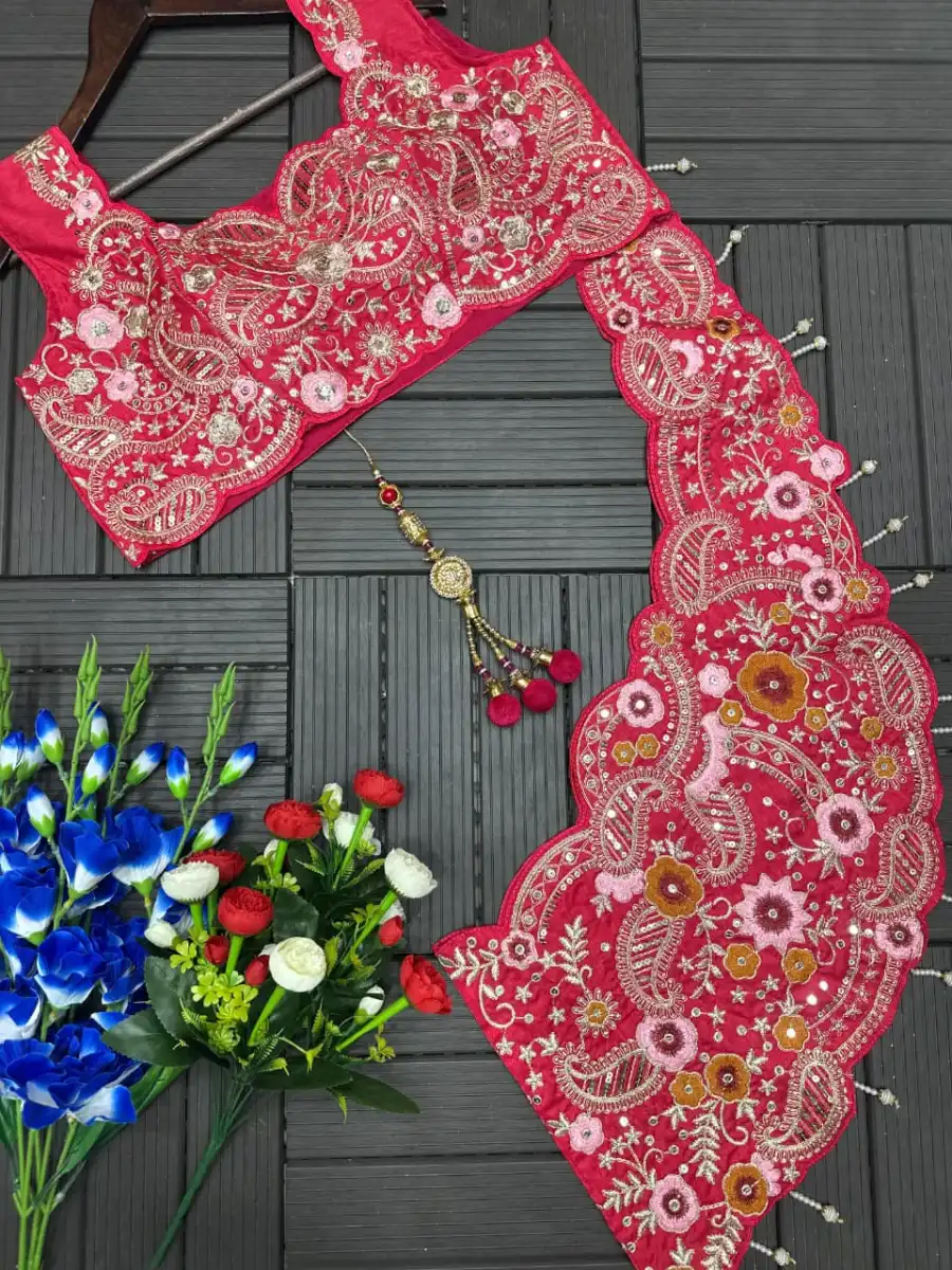 MODERN CREPE DIGITAL PRINT FANCY LATKAN WORK LEHENGA CHOLI WITH SHRUG WEDDING WEAR WHOLESALE PRICE ETHNIC GARMENT (10)