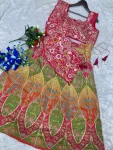 MODERN CREPE DIGITAL PRINT FANCY LATKAN WORK LEHENGA CHOLI WITH SHRUG WEDDING WEAR WHOLESALE PRICE ETHNIC GARMENT (3)