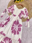 MODERN CREPE FLORAL PRINT WORK ONE PIECE DRESS DAILY WEAR WHOLESALE PRICE ETHNIC GARMENT (6)