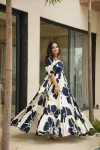 MODERN CREPE FLORAL PRINT WORK ONE PIECE DRESS DAILY WEAR WHOLESALE PRICE ETHNIC GARMENT (2)