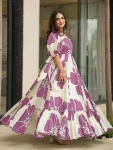 MODERN CREPE FLORAL PRINT WORK ONE PIECE DRESS DAILY WEAR WHOLESALE PRICE ETHNIC GARMENT (6)