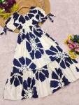 MODERN CREPE FLORAL PRINT WORK ONE PIECE DRESS DAILY WEAR WHOLESALE PRICE ETHNIC GARMENT (2)