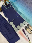MODERN CREPE SILK EMBROIDERY RAMBO SEQUENCE THREAD WITH JHARKAN DIAMOND WORK TOP PATIYALA WITH DUPATTA FESTIVE WEAR WHOLESALE PRICE ETHNIC GARMENT (10)