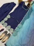MODERN CREPE SILK EMBROIDERY RAMBO SEQUENCE THREAD WITH JHARKAN DIAMOND WORK TOP PATIYALA WITH DUPATTA FESTIVE WEAR WHOLESALE PRICE ETHNIC GARMENT (10)