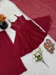 MODERN CRUNCHY SILK ZARKAN WORK TOP PALAZZO WITH DUPATTA FESTIVE WEAR WHOLESALE PRICE ETHNIC GARMENT (2)