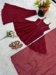 MODERN CRUNCHY SILK ZARKAN WORK TOP PALAZZO WITH DUPATTA FESTIVE WEAR WHOLESALE PRICE ETHNIC GARMENT (2)