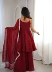 MODERN CRUNCHY SILK ZARKAN WORK TOP PALAZZO WITH DUPATTA FESTIVE WEAR WHOLESALE PRICE ETHNIC GARMENT (2)