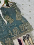 MODERN FENDY CRUSH SILK EMBROIDERY THREAD & SEQUENCE WORK TOP PATIYALA WITH DUPATTA FESTIVE WEAR WHOLESALE PRICE ETHNIC GARMENT (6)
