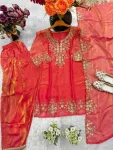 MODERN FENDY SATIN EMBROIDERY WITH THREAD & SEQUENCE WORK TOP PATIYALA WITH DUPATTA FESTIVE WEAR WHOLESALE PRICE ETHNIC GARMENT (3)