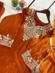 MODERN FENDY SEQUENCE EMBROIDERY WORK TOP PALAZZO WITH DUPATTA FESTIVE WEAR WHOLESALE PRICE ETHNIC GARMENT (8)