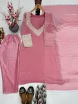 MODERN FENDY SILK EMBROIDERY CODING SEQUENCE WITH HAND WORK TOP BOTTOM CHOLI WITH DUPATTA FESTIVE WEAR WHOLESALE PRICE ETHNIC GARMENT (4)