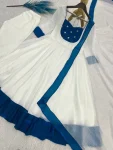 MODERN FENDY SILK EMBROIDERY SEQUENCE WORK GOWN BOTTOM WITH DUPATTA FESTIVE WEAR WHOLESALE PRICE ETHNIC GARMENT (2)