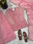 MODERN FENDY SILK EMBROIDERY SEQUENCE WORK TOP PALAZZO WITH DUPATTA FESTIVE WEAR WHOLESALE PRICE ETHNIC GARMENT (7)