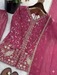 MODERN FENDY SILK EMBROIDERY SEQUENCE WORK TOP PALAZZO WITH DUPATTA FESTIVE WEAR WHOLESALE PRICE ETHNIC GARMENT (7)