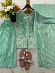 MODERN FENDY SILK EMBROIDERY SEQUENCE WORK TOP PALAZZO WITH DUPATTA FESTIVE WEAR WHOLESALE PRICE ETHNIC GARMENT (6)