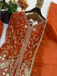 MODERN FENDY SILK EMBROIDERY SEQUENCE WORK TOP PALAZZO WITH DUPATTA WEDDING WEAR WHOLESALE PRICE ETHNIC GARMENT (4)