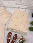 MODERN FENDY SILK EMBROIDERY SEQUENCE WORK WITH REAL MIRROR WORK TOP SHARARA WITH DUPATTA FESTIVE WEAR WHOLESALE PRICE EHTNIC GARMENT (4)