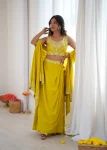MODERN FRENCH CREPE WESTERN DHOTI SHRUG WITH UNSTITCHED CHOLI PARTY WEAR WHOLESALE PRICE ETHNIC GARMENT (8)
