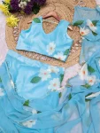 MODERN GEORGETTE DIGITAL PRINT WORK LEHENGA SAREE WITH STITCHED BLOUSE AND ATTACHED DUPATTA PARTY WEAR WHOLESALE PRICE ETHNIC GARMENT (2)
