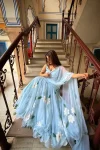 MODERN GEORGETTE DIGITAL PRINT WORK LEHENGA SAREE WITH STITCHED BLOUSE AND ATTACHED DUPATTA PARTY WEAR WHOLESALE PRICE ETHNIC GARMENT (2)