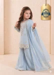 MODERN GEORGETTE EMBROIDERY 3 MM SEQUENCE WORK KID’S TOP PALAZZO WITH DUPATTA WEDDING WEAR WHOLESALE PRICE ETHNIC GARMENT (5)