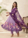 MODERN GEORGETTE HANDWORK GOWN BOTTOM WITH DUPATTA FESTIVE WEAR WHOLESALE PRICE ETHNIC GARMENT (2)