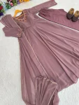 MODERN GEORGETTE HANDWORK GOWN BOTTOM WITH DUPATTA FESTIVE WEAR WHOLESALE PRICE ETHNIC GARMENT (6)
