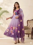 MODERN GEORGETTE HANDWORK GOWN BOTTOM WITH DUPATTA WINE