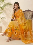 MODERN GEORGETTE HANDWORK GOWN BOTTOM WITH DUPATTA FESTIVE WEAR WHOLESALE PRICE ETHNIC GARMENT (6)
