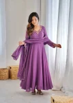 MODERN GEORGETTE HANDWORK GOWN BOTTOM WITH DUPATTA WEDDING WEAR WHOLESALE PRICE ETHNIC GARMENT (4)