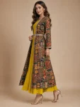MODERN GEORGETTE PLAIN TOP WITH VICHITRA DHAGA + SEQUENCE EMBROIDERY WITH HAND WORK SHRUG FESTIVE WEAR WHOLESALE PRICE ETHNIC GARMENT (1)