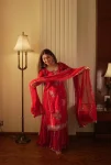 MODERN GEORGETTE SEQUENCE EMBROIDERY BEADS WORK TOP SHARARA WITH DUPATTA WEDDING WEAR WHOLESALE PRICE ETHNIC GARMENT (2)