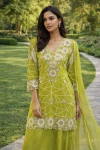 MODERN GEORGETTE SEQUENCE EMBROIDERY WORK TOP PALAZZO WITH DUPATTA FESTIVE WEAR WHOLESALE PRICE ETHNIC GARMENT (1)