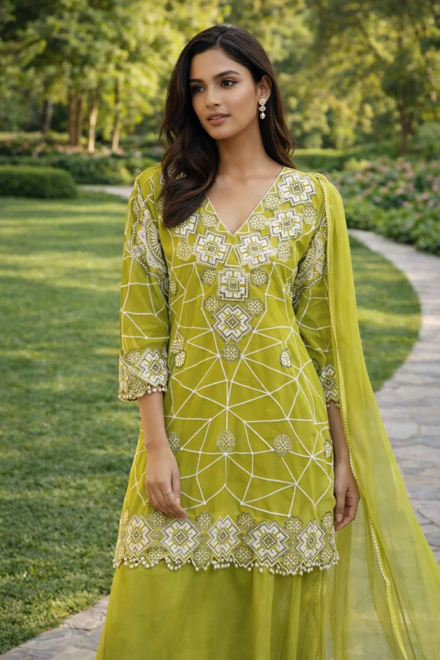 MODERN GEORGETTE SEQUENCE EMBROIDERY WORK TOP PALAZZO WITH DUPATTA FESTIVE WEAR WHOLESALE PRICE ETHNIC GARMENT (2)