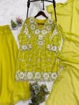 MODERN GEORGETTE SEQUENCE EMBROIDERY WORK TOP PALAZZO WITH DUPATTA FESTIVE WEAR WHOLESALE PRICE ETHNIC GARMENT (1)