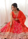 MODERN GEORGETTE THREAD WITH SEQUENCE WORK LEHENGA CHOLI WITH DUPATTA WEDDING WEAR WHOLESALE PRICE ETHNIC GARMENT (3)