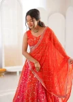 MODERN GEORGETTE THREAD WITH SEQUENCE WORK LEHENGA CHOLI WITH DUPATTA WEDDING WEAR WHOLESALE PRICE ETHNIC GARMENT (3)