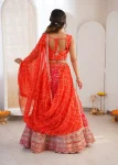 MODERN GEORGETTE THREAD WITH SEQUENCE WORK LEHENGA CHOLI WITH DUPATTA WEDDING WEAR WHOLESALE PRICE ETHNIC GARMENT (3)