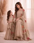 MODERN GMY SILK EMBROIDERY SEQUENCE WORK MOTHER DAUGHTER SET FESTIVE WEAR WHOLESALE PRICE ETHNIC GARMENT (9)
