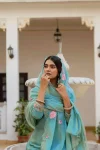 MODERN JAPAN SATIN EMBROIDERY SEQUENCE WORK TOP PATIYALA WITH DUPATTA FESTIVE WEAR WHOLESALE PRICE ETHNIC GARMENT (2)