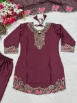 MODERN JAPAN SATIN EMBROIDERY SEQUENCE WORK TOP PATIYALA WITH DUPATTA FESTIVE WEAR WHOLESALE PRICE ETHNIC GARMENT (7)