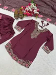 MODERN JAPAN SATIN EMBROIDERY SEQUENCE WORK TOP PATIYALA WITH DUPATTA FESTIVE WEAR WHOLESALE PRICE ETHNIC GARMENT (7)